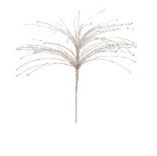26"H Glass Beaded Metal Spray w Acrylic Beads, Silver Finish