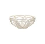 8-1/2" Round x 3-3/4"HHandmade Stoneware Basket Bowl