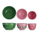 S/3 10-1/4" Round StonewareHoliday Nesting Bowls