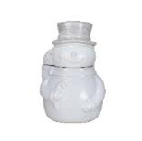 6-1/2"L x 6"W x 10"H StonewareSnowman Cookie Jar