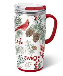 Winter Cardinals Travel Mug 22oz
