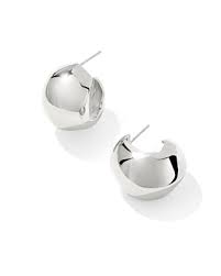 Kaitlyn Hoop Earring Rhodium