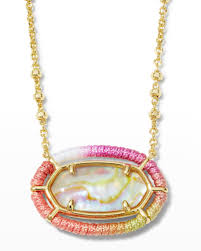 Threaded Elisa Necklace Gold Pastel