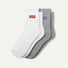 W Quinlin Logo Quarter 2 Pack Red Saffron/ Grey Heather