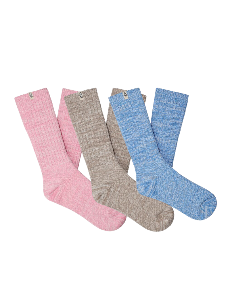 Rib Knit Slouchy 3 Pack of Socks