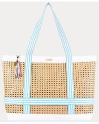 Lilly Beach Hat Tote with Hat Straps Beachside Haven