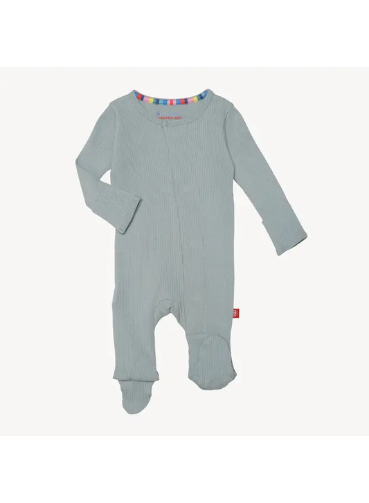 Magnetic Mist Ribbed Cotton Footie