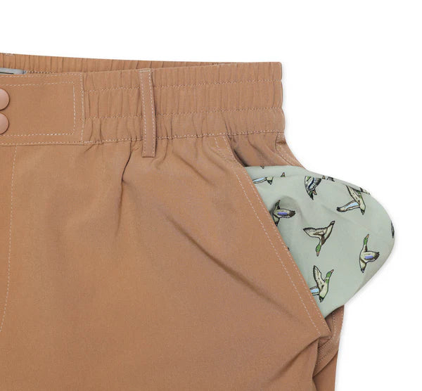 Everyday Shorts in Dessert Tan Flying Duck Pocket