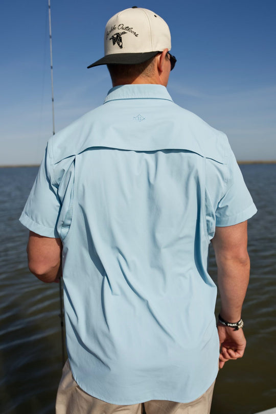 Performance Fishing Shirt in Dusty Blue