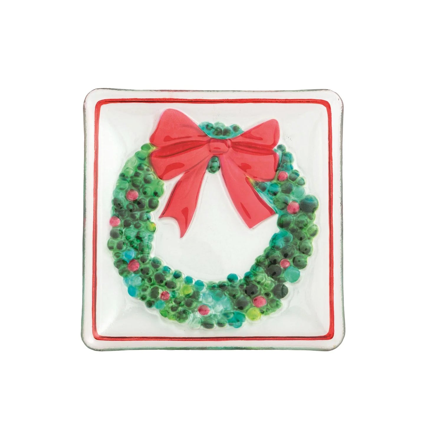 Fused Glass Christmas Plate