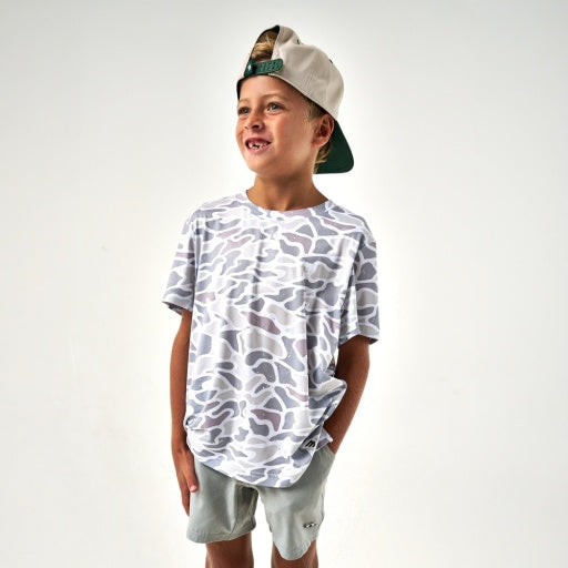 Youth Go To Tee - White Camo