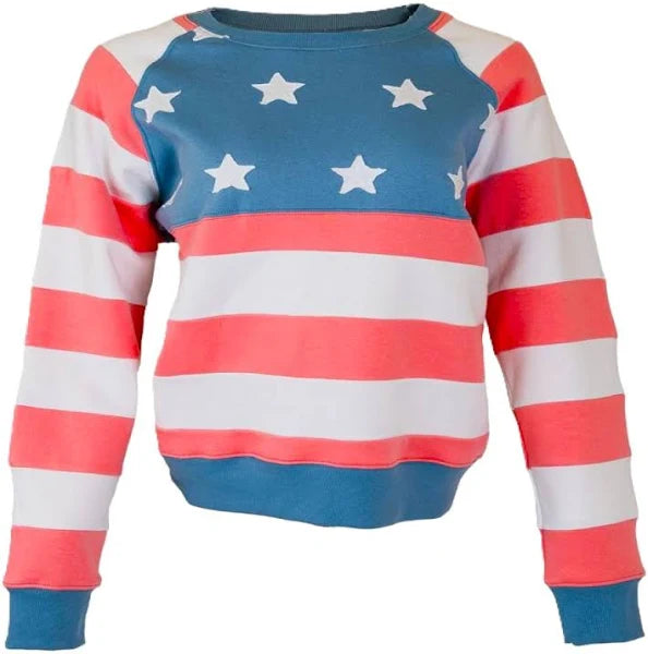 Crewneck Sweatshirt USA Patchwork