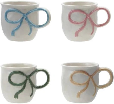18oz Stoneware Mug w Bow Handle