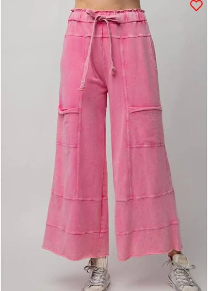 Mineral Wash Cargo Pant Barbie Pink