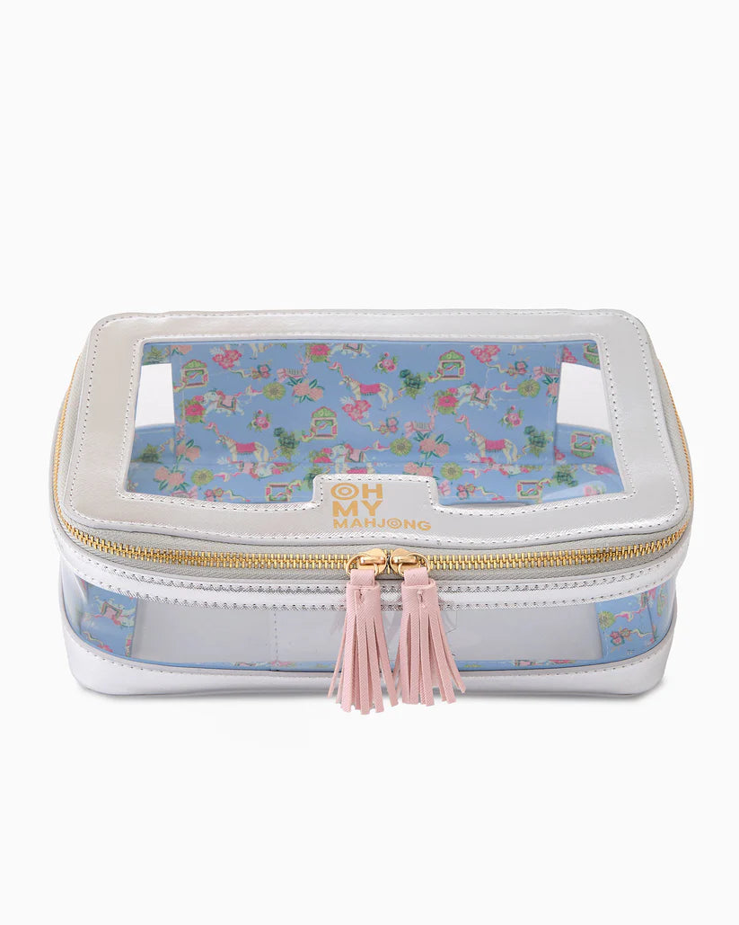 Mahjong Tile Storage Bag Silver