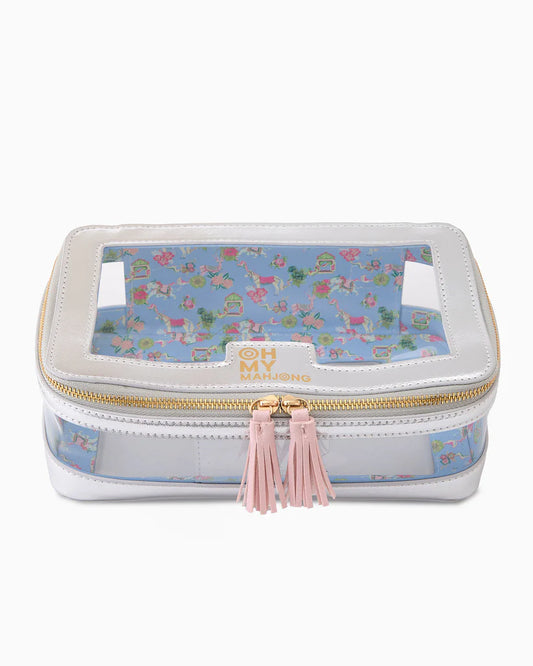 Mahjong Tile Storage Bag Silver