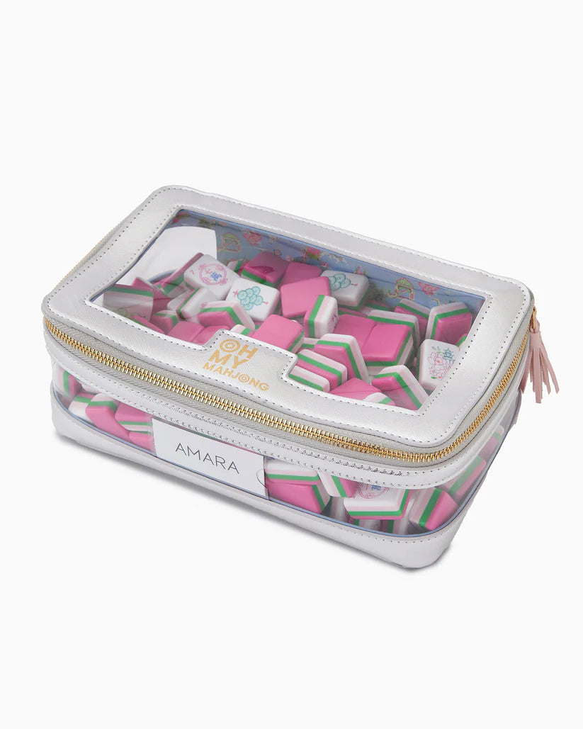 Mahjong Tile Storage Bag Silver