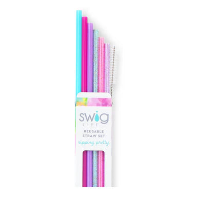 Reusable Straw Set Glitter Cloud Nine