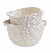 Ivory Chenille Rope Basket Set