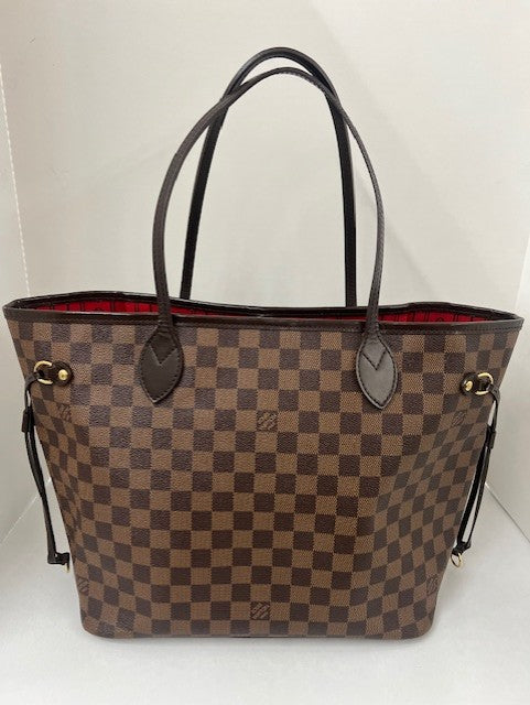 Pre-Loved Louis Vuitton Damier Neverful Red Interior