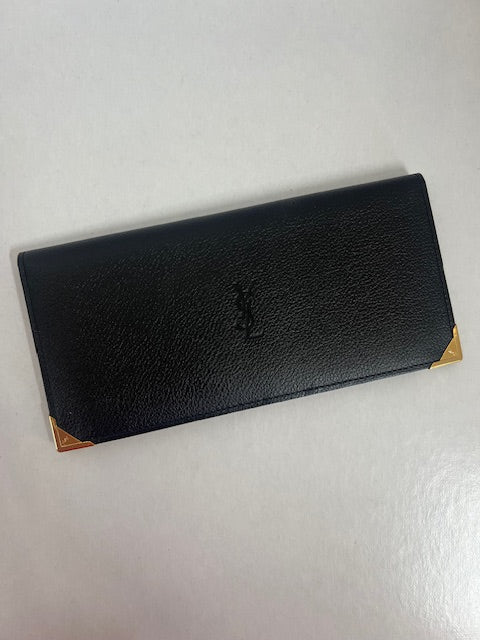 YSL Black Long Wallet