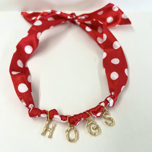 Scarf Necklace with Multiple Charms