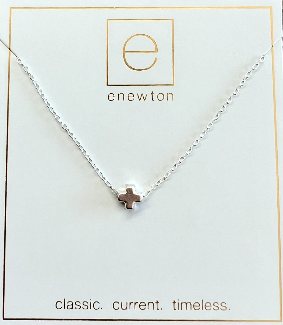 16" Signature Cross Small Necklace in Sterling