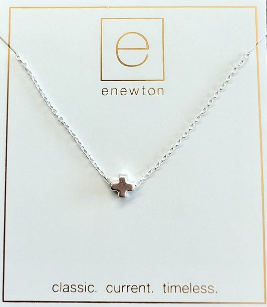 16" Signature Cross Small Necklace in Sterling