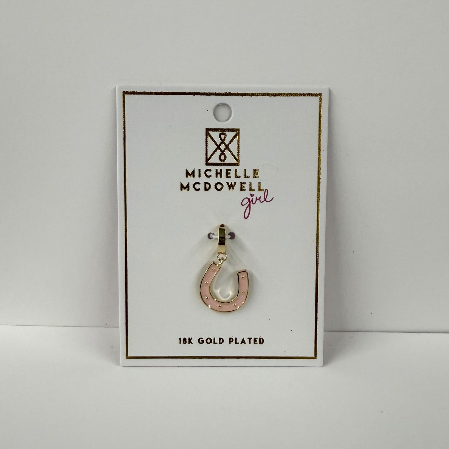 Charm Luxe Pink Horse Shoe