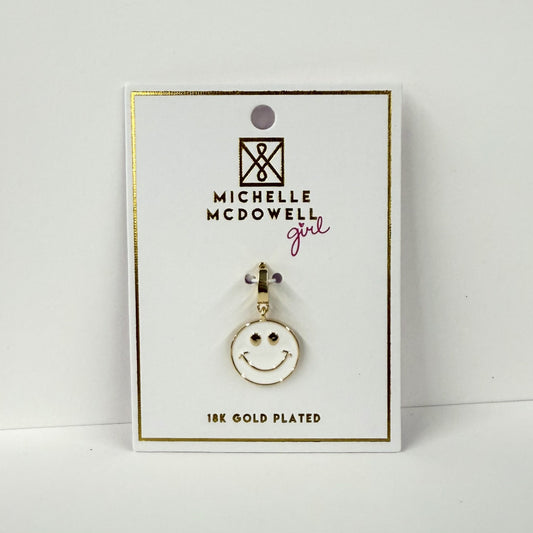 Charm Luxe White Smiley