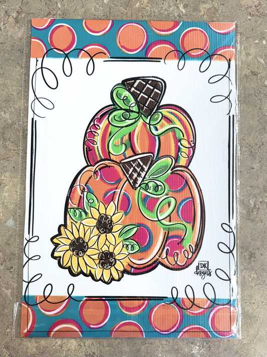 Sunflower Pumpkin Garden Flag