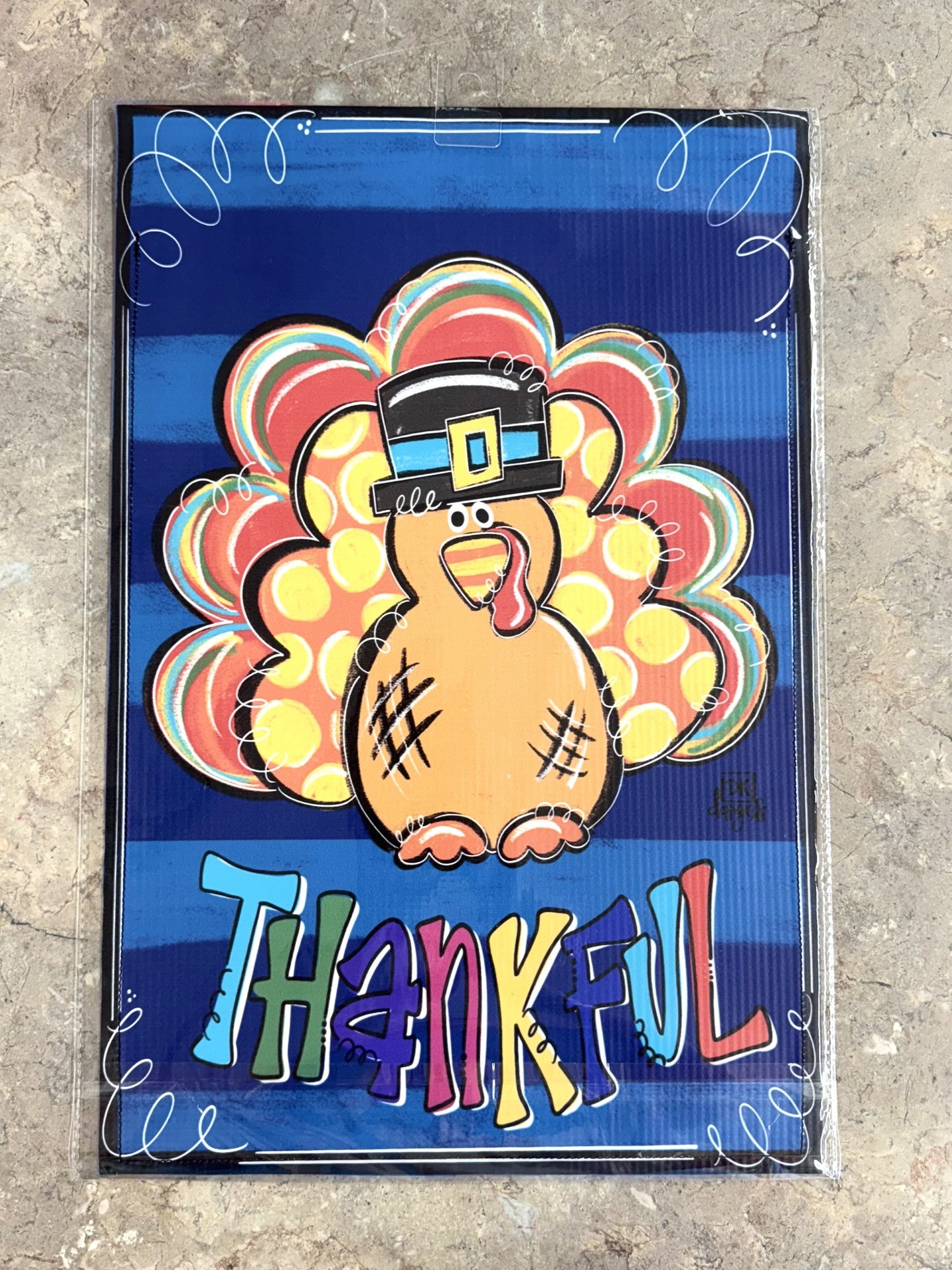 Thankful Turkey Garden Flag