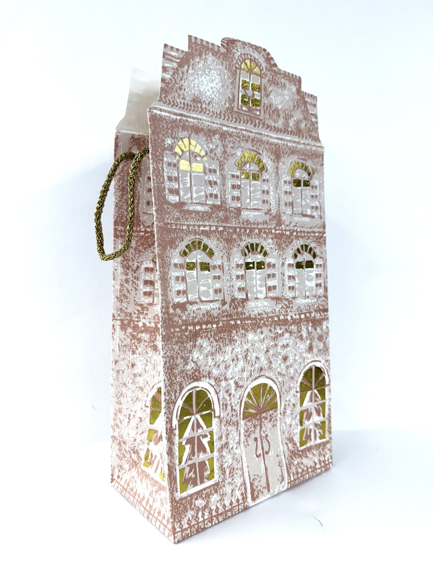 Handmade Recycled Paper House Shaped Gift Bag