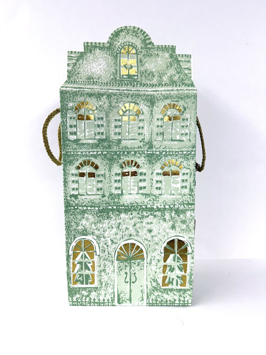 Handmade Recycled Paper House Shaped Gift Bag