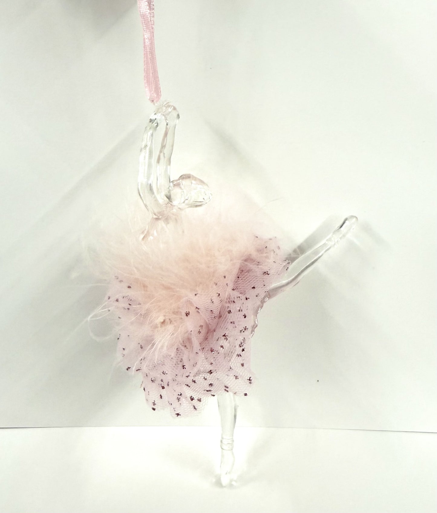5" Feather Dress Ballerina Ornament