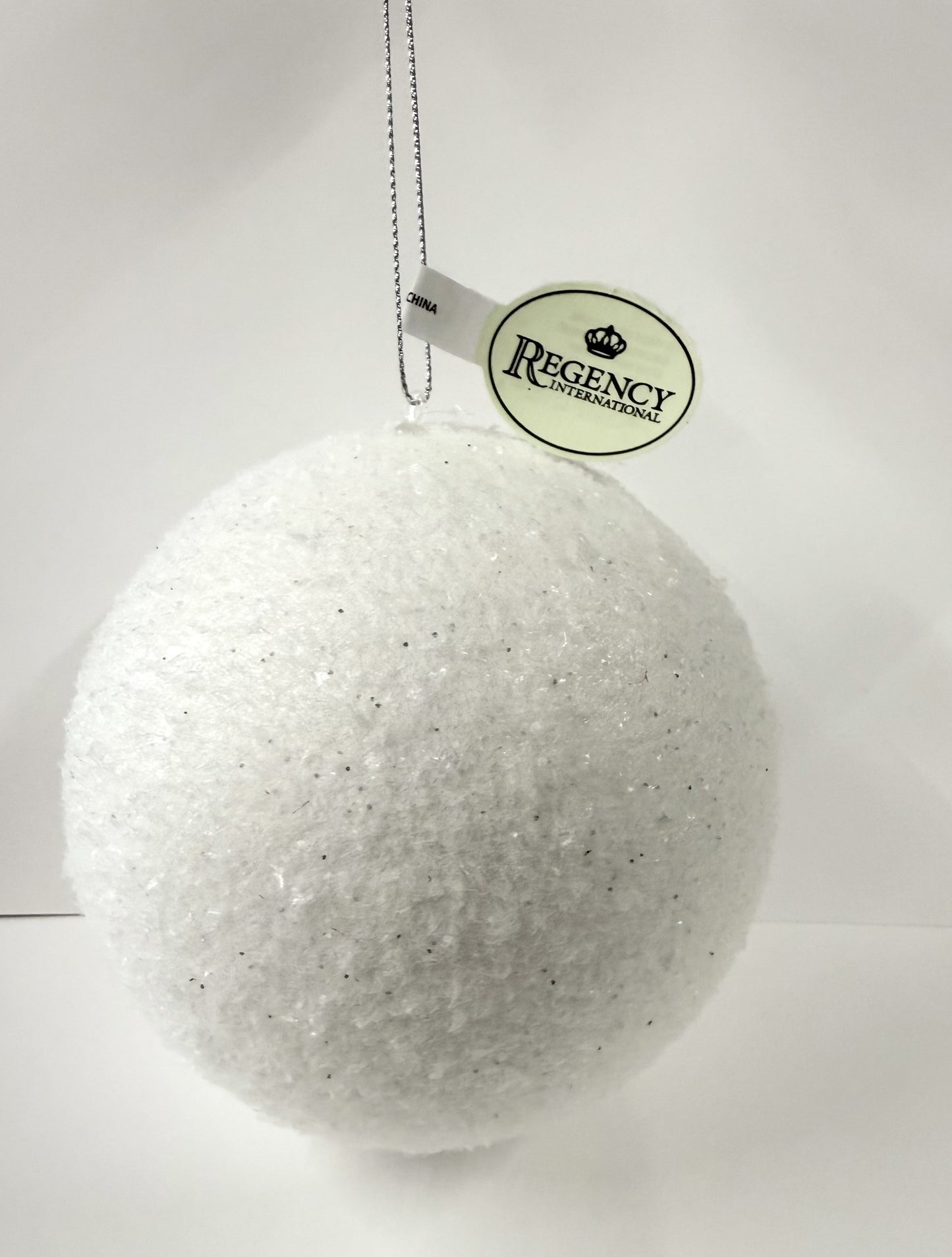 5" Frosted Texture Snowball Ornament