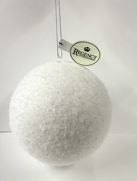 5" Frosted Texture Snowball Ornament