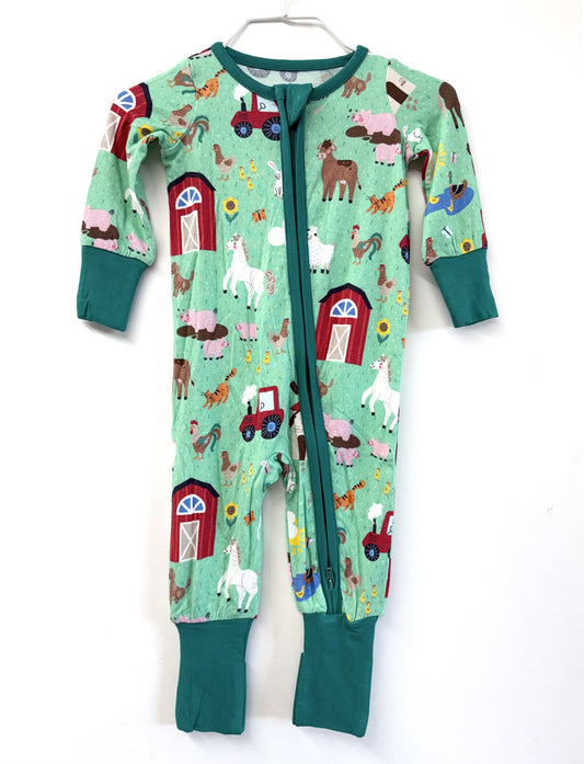 Farm Friends Convertible One Piece Pajamas