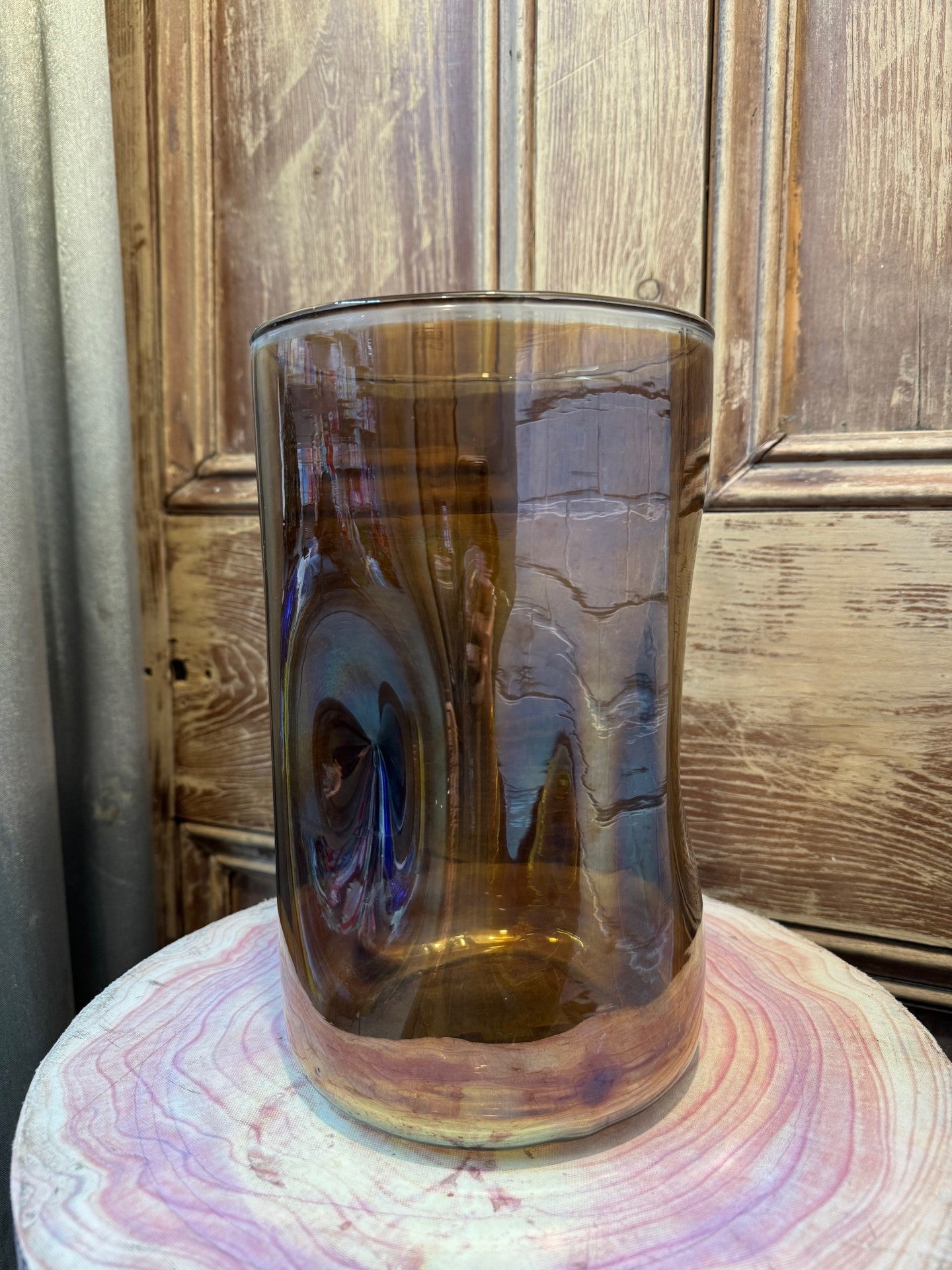 Glass Vase Luster Finish 9-3/4"H