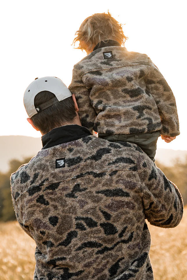 Toddler Sherpa Jacket Full Sip - Rocky Mountain Camo