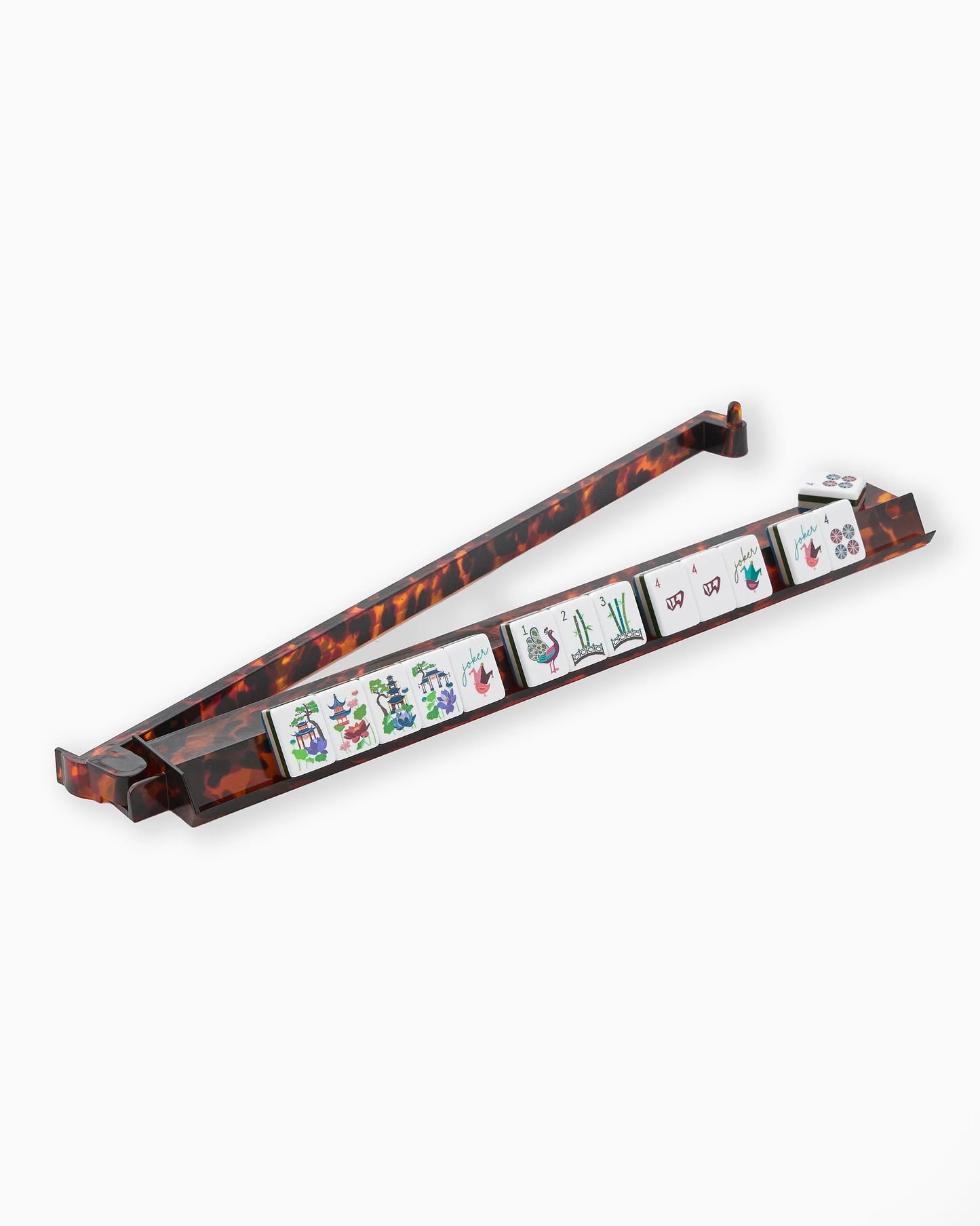 Tortoise Shell Mahjong Rack & Pusher