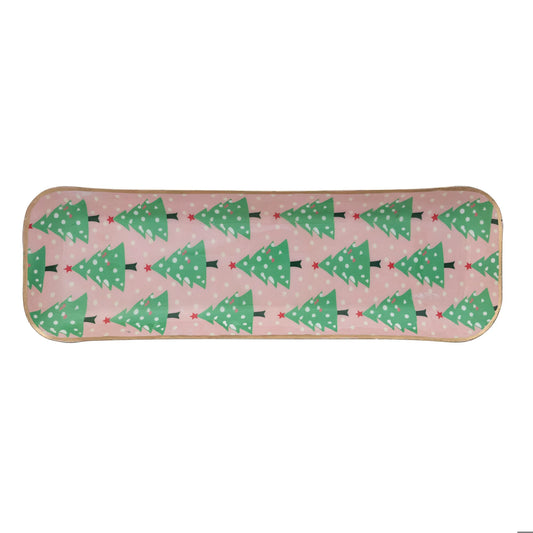 Enameled Metal Tray Trees Pattern