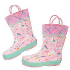 Kids Pink Unicorn Rain Boot