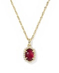 DAPHNE CRYS FRM PNDT NCK GOLD DARK  BURGUNDY ILSN