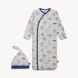 Just Plane Fun Modal Magnetic Gown + Hat Set NB-3M