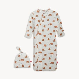 Wildly Loved Magnetic Gown + Hat Set NB-3M