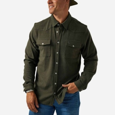 L/S Austin Shirt - Olive Green