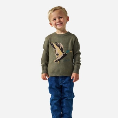 Youth Cabin Sweater - Olive Duck