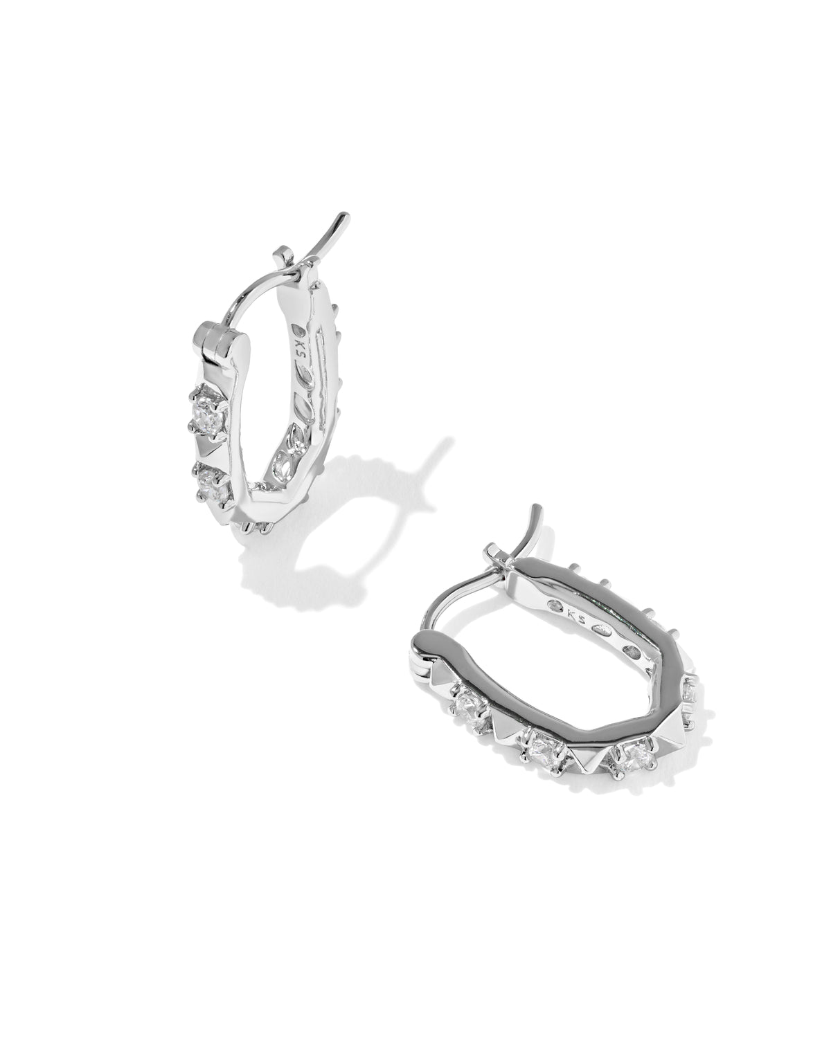 Fate Huggie Earring Rhodium Silver