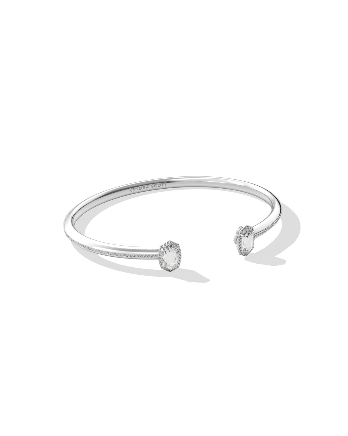 Mini Elton Luxe Cuff Rhodium Silver